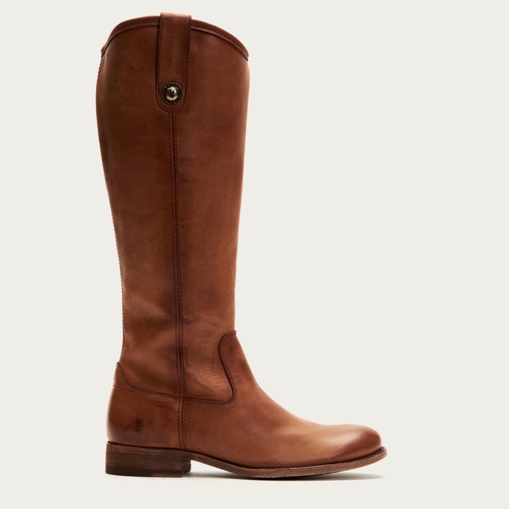 Frye Melissa Button Leather Extended Calf Boot
